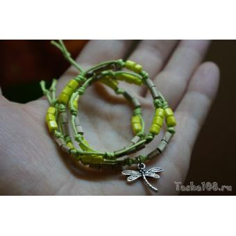 Кантхимала из Туласи "Стрекоза" салатовая